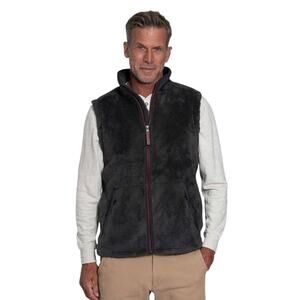 True Grit Luxe Double Plush Full Zip Vest, Men's, Vintage Black, Size Large
